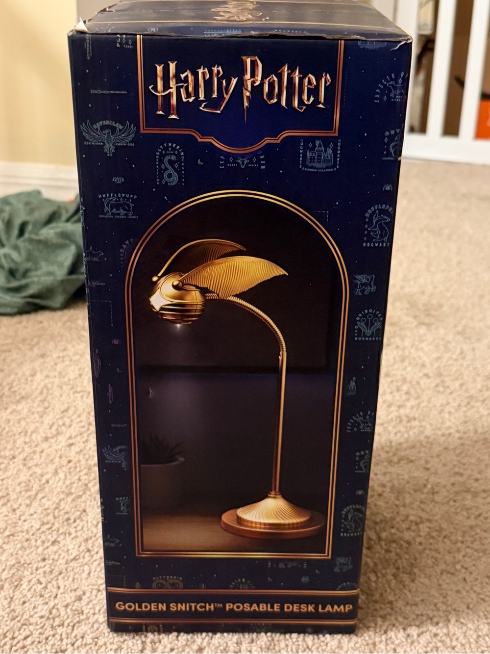 Warner Bros. Harry Potter Golden Snitch Posable Desk Lamp - Gold and Black